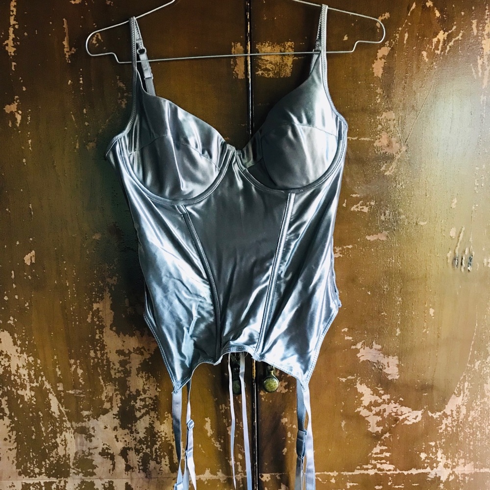 Vintage metallic bustier corset